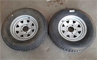 Pair of Supercharge Radial trailer tires