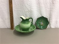 Vintage water pitcher & Japan Dish