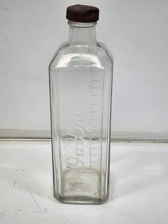 Early Dodge Glass Oil Bottle