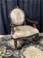 Richly upholstered elegant oversized accent chair