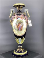 Grand Victorian hand painted style Urn