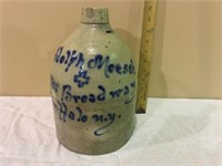 2 GALLON LYONS CO-OP POTTERY SCRIPT JUG