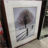 TREE IN WINTER FRAMED PRINT