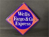 Wells Fargo Express Porcelain Sign