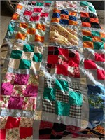 9 PATCH QUILT APPROX. 80" X 60"