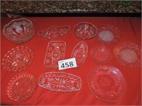 Crystal and Cut Glass Serving Lot