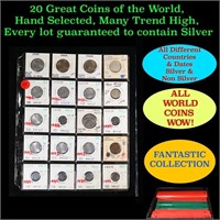 20 Great Coins of the World, hand selected, many t