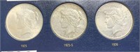 (3) SILVER DOLLARS - 1925, 1925-S, 1926