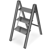 HBTower 3 Step Ladder, Aluminum Ladder, Folding S