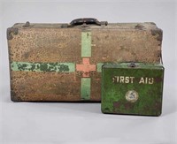 TWO VINTAGE FIRST AID KITS