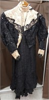1905 black skirt & bodice ensemble