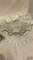 Beautiful Footed Bowl Clear Glass