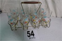 Vintage Glassware with Carrier(R1)
