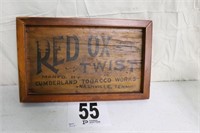 Framed 'Red Ox Twist' Advertisement(R1)