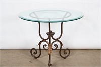 Glass Top Side Table