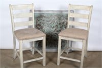 Bar Chairs, Framed Metal Accent Piece