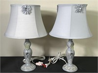 Midwest CBK Gray Filagree Lamps NEW