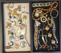 Costume Jewelry 2 Trays