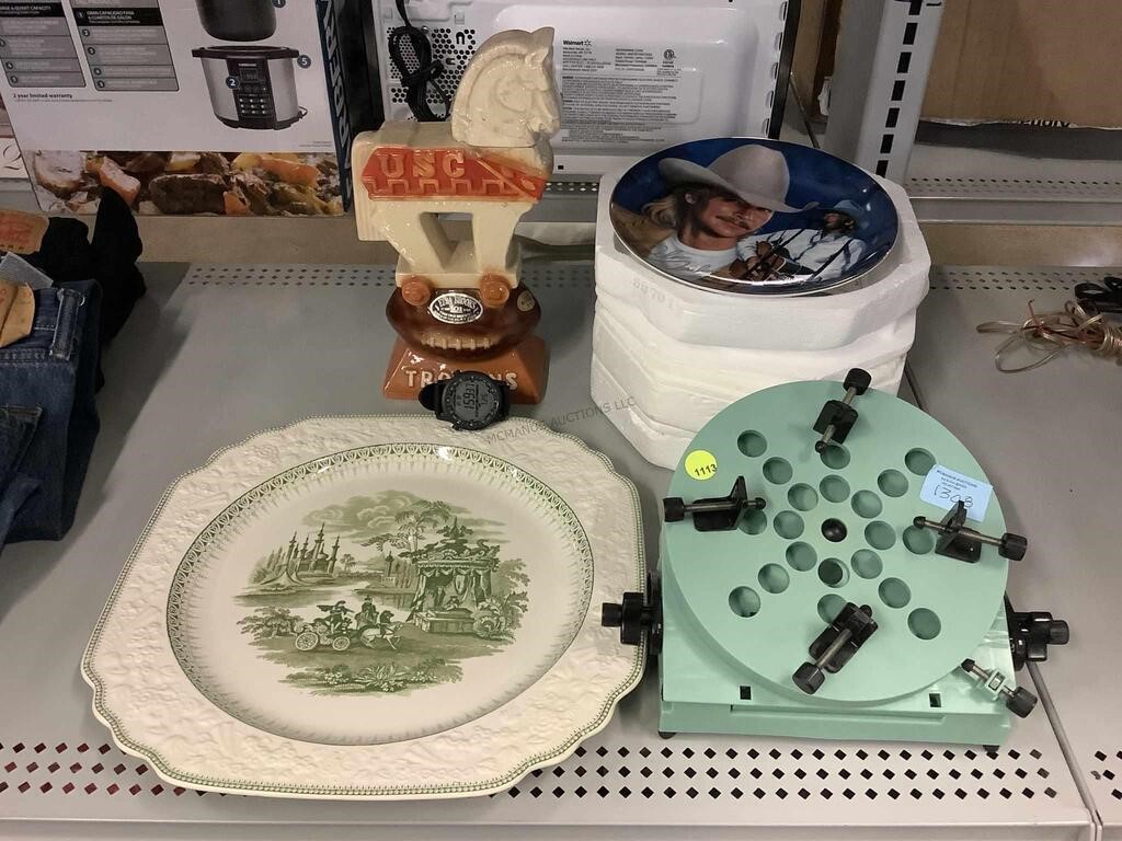Collectible plates and more.