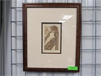Nicely Framed S/N Woodblock Limited Edition Print
