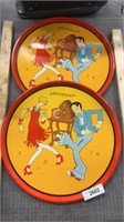 Vintage tin platters