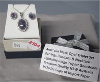Australia Black Opal Triplet Set Including
