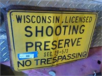 2 Wisconsin shooting preserve signs