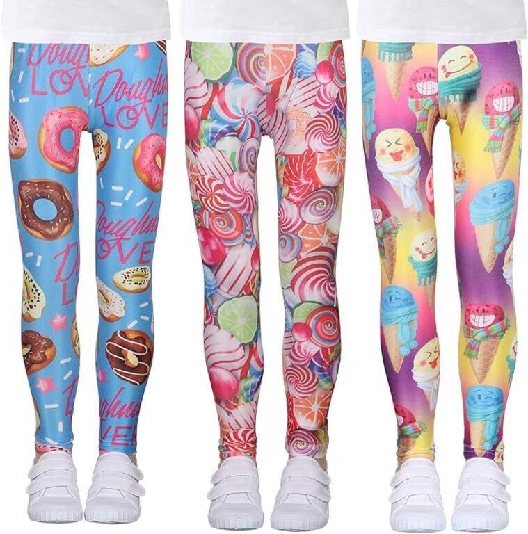 LUOUSE Multipack Cute Printed Girls Stretch Leggin