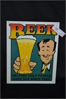 13" x 17" Beer Helpng Ugly People Metal Sign