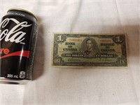 Billet de 1 dollar circulé 1937