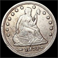 1873 Arws Seated Liberty Quarter CLOSELY