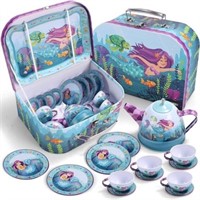 15Pcs Mermaid Tea Party Set for Little Girls with