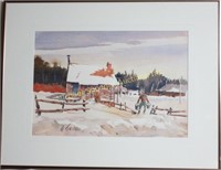CANADIAN WATERCOLOUR SIGNED INDISTINCTLY