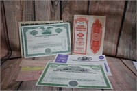 Antique Stock Certificates Huge Lot