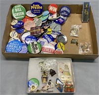 Political Button & Llions Club Convention Pin Lot