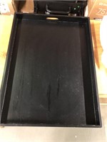 30x24 Black wooden ottoman tray