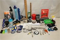 Lot of Camping Gadgets, Compass' & More
