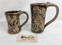 Pair Of Ceramic Mugs By Reinert Pottery