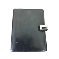 Gucci Vintage Black Leather Notebook Agenda Cover