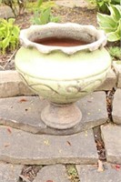 Red Clay Pottery Pedestal Garden Planter