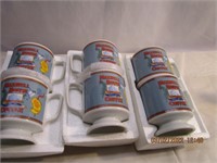 Vtg NU Maxwell House Advertising Mugs - Set of 6