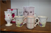 Mary Kay Cosmetics Mug Lot with Book