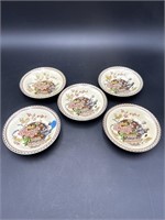 5 CLARICE CLIFF 'OPHELIA' POTTERY BERRY BOWLS