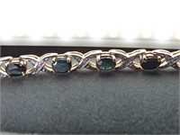 Green / Blue Sapphire Bracelet
