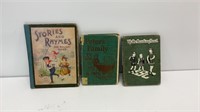 (3) vintage kids books- Stories and rhymes for