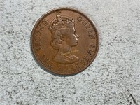 1955 British Caribbean two cent