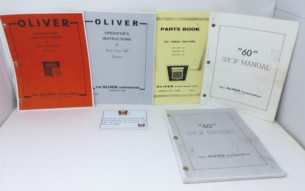 Oliver Row Crop "60" Tractor Operating Manuals