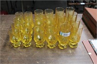 24 Footed Gold Tinted Glasses. 8 Drinking,