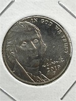 2019 P Jefferson Nickel