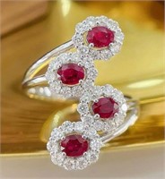 1.06CT Natural Ruby Ring 18K Gold